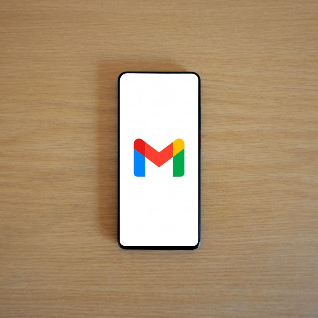 gmail logo on smartphone
