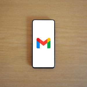 gmail logo on smartphone